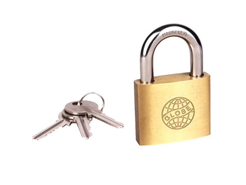 GLOBE Brand Brass Padlock,Oval Type